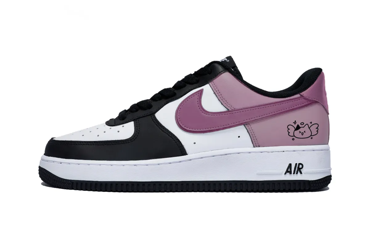 Nike Air Force 1 Puppy Fragment Low top Skateboard Shoes Men's White Pink