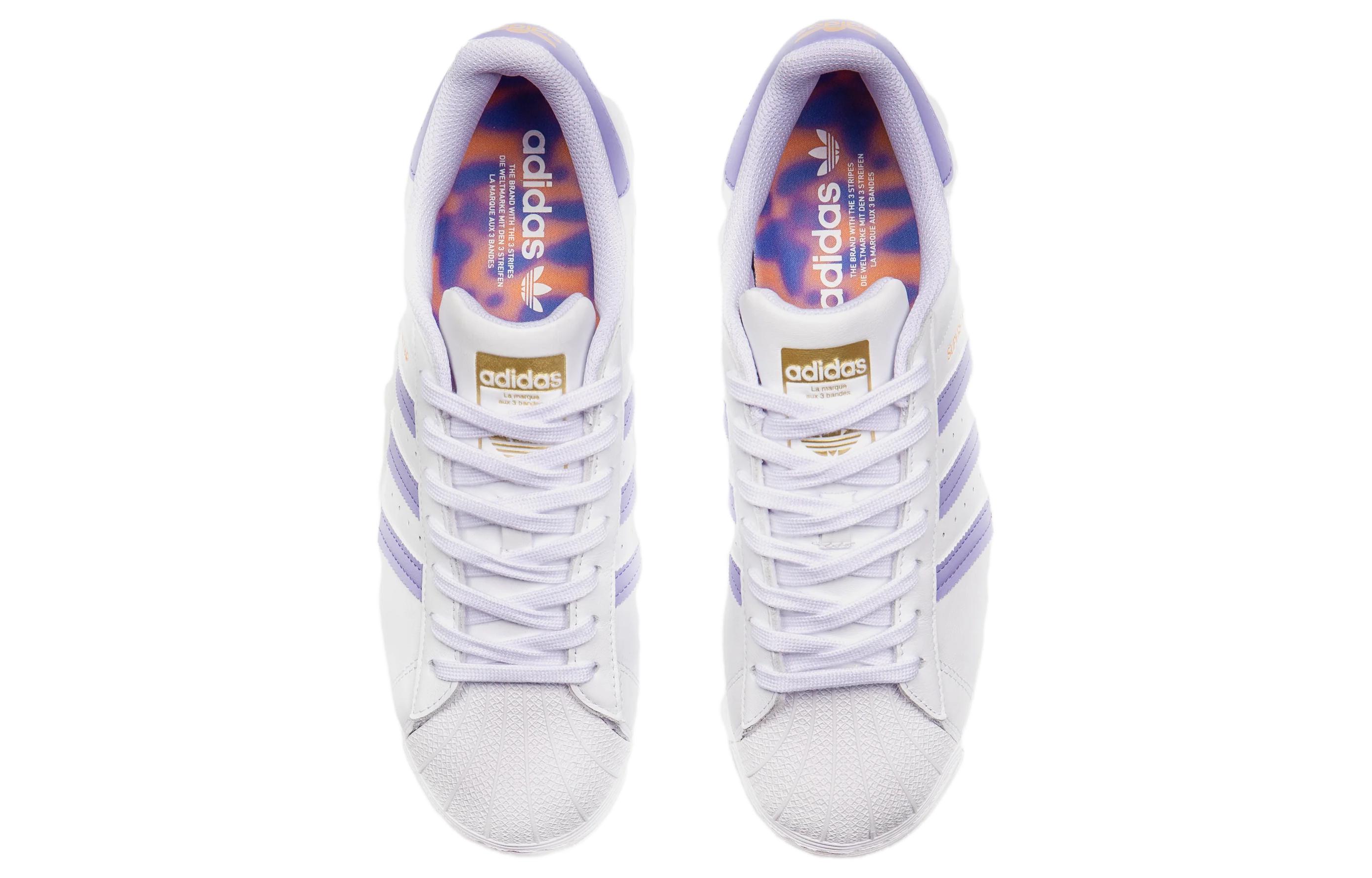 Кеды adidas originals SUPERSTAR "Clear Mint" (белый / фиолетовый) — фото 3