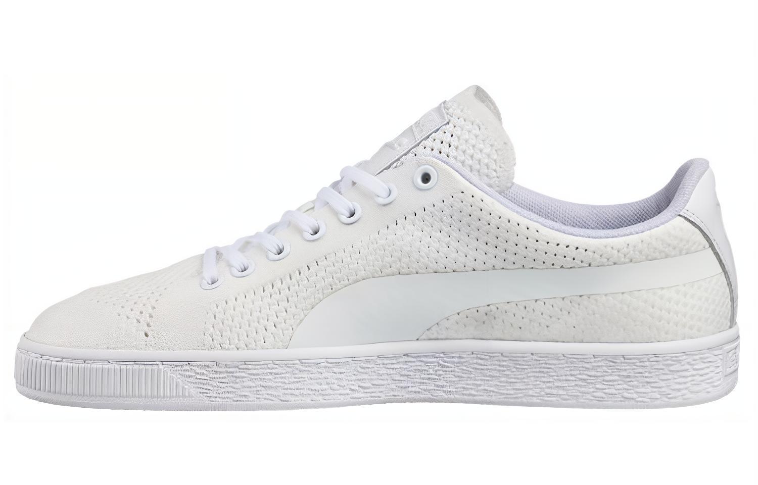 PUMA Basket Skateboard Shoes Men's Low Top White