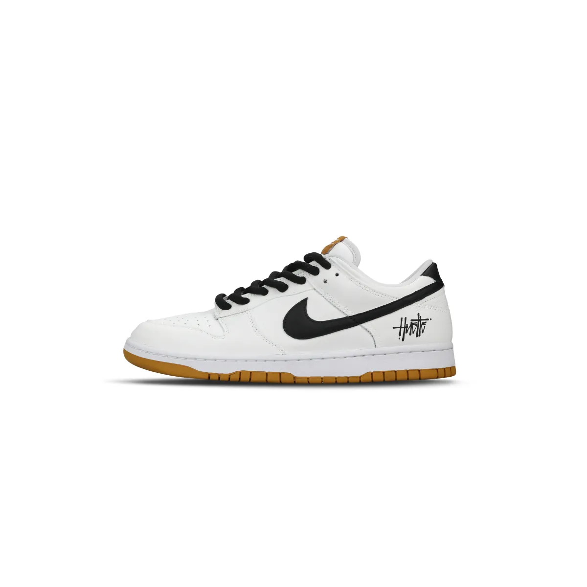 Nike Dunk Abrasion Resistant Abrasion Resistant Low top Skateboard Shoes Men's White Black