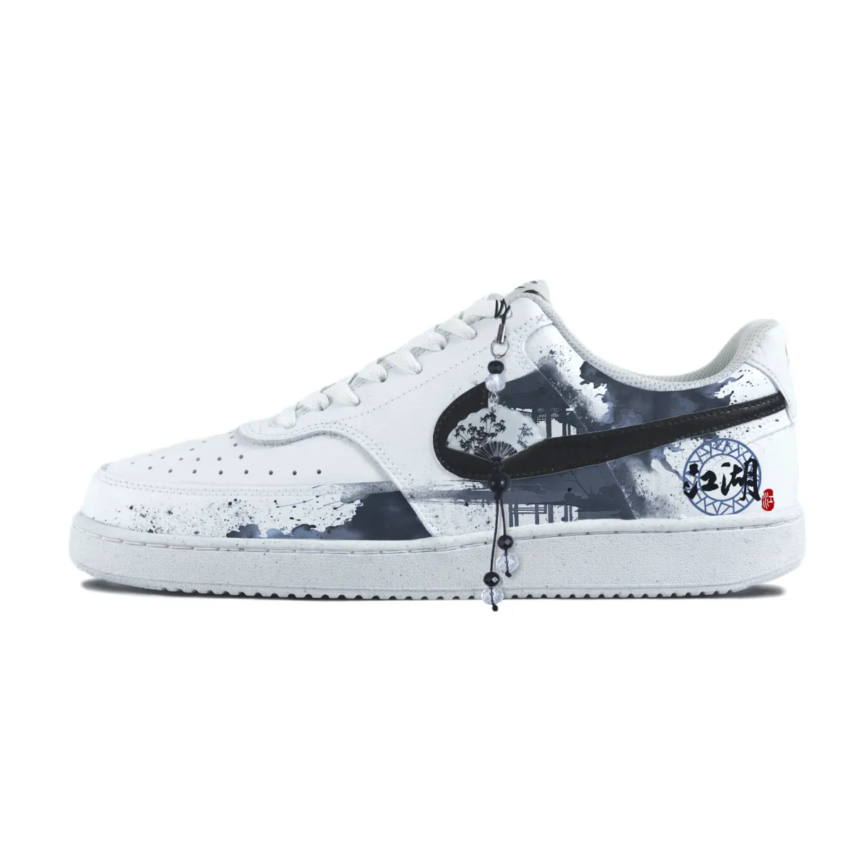 Nike Court Vision 1 Abrasion Resistant Low top Skateboard Shoes Unisex White