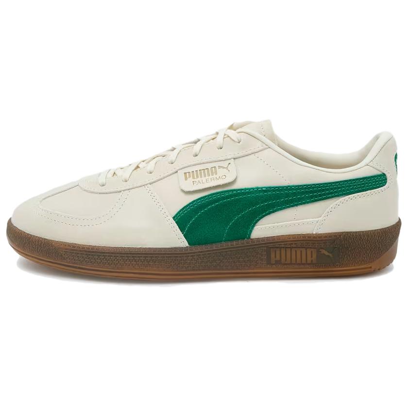 PUMA Palermo Abrasion Resistant Low top German Army Trainers Men's Ecru