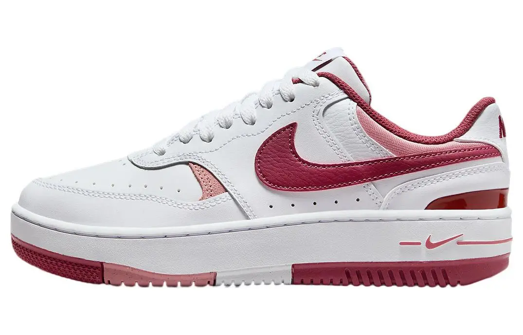 Nike Gamma Force Fashion Slip Resistant Height Increasing Low top Skateboard Shoes Women's White Red