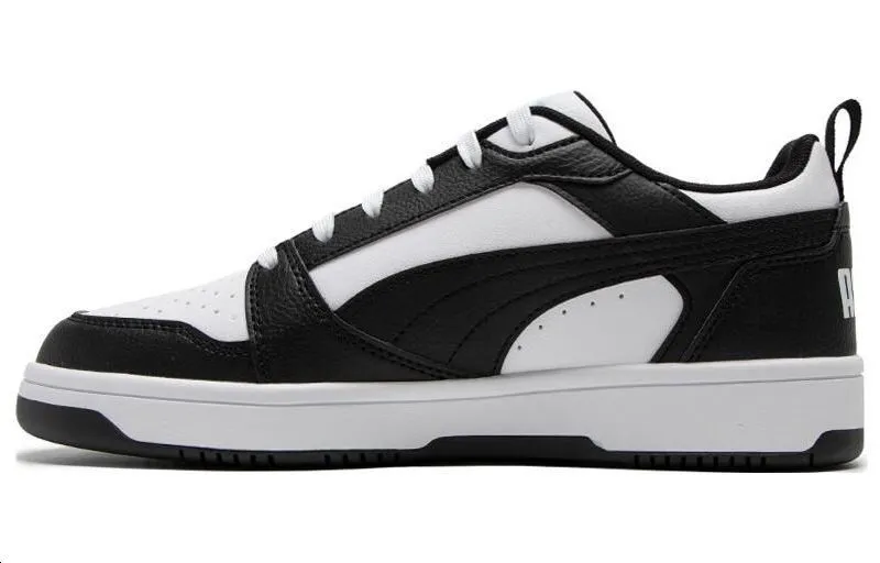 PUMA Rebound V6 Breathable Low top Skateboard Shoes Unisex White Black
