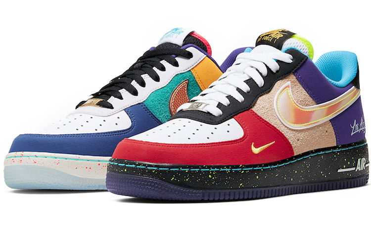 Мужские кроссовки Nike Air Force 1 "What The LA" (разноцветные) — Белыйкрасныйфиолетовый — фото 3
