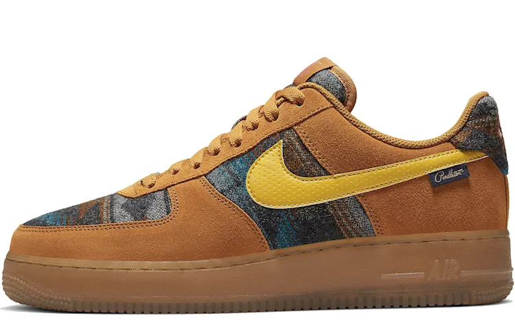 Pendleton x Nike Air Force 1 N7' Slip Resistant Lightweight Non slip Lightweight Low top Skateboard Shoes Unisex Brown