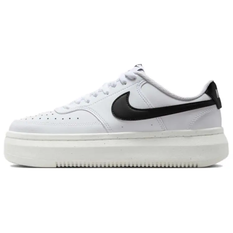 Nike Court Vision Alta Abrasion Resistant Low top Skateboard Shoes Women's White Black