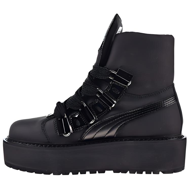 Женские кеды PUMA Fenty x Sb Black Eyelet Rihanna (черные) — фото 1