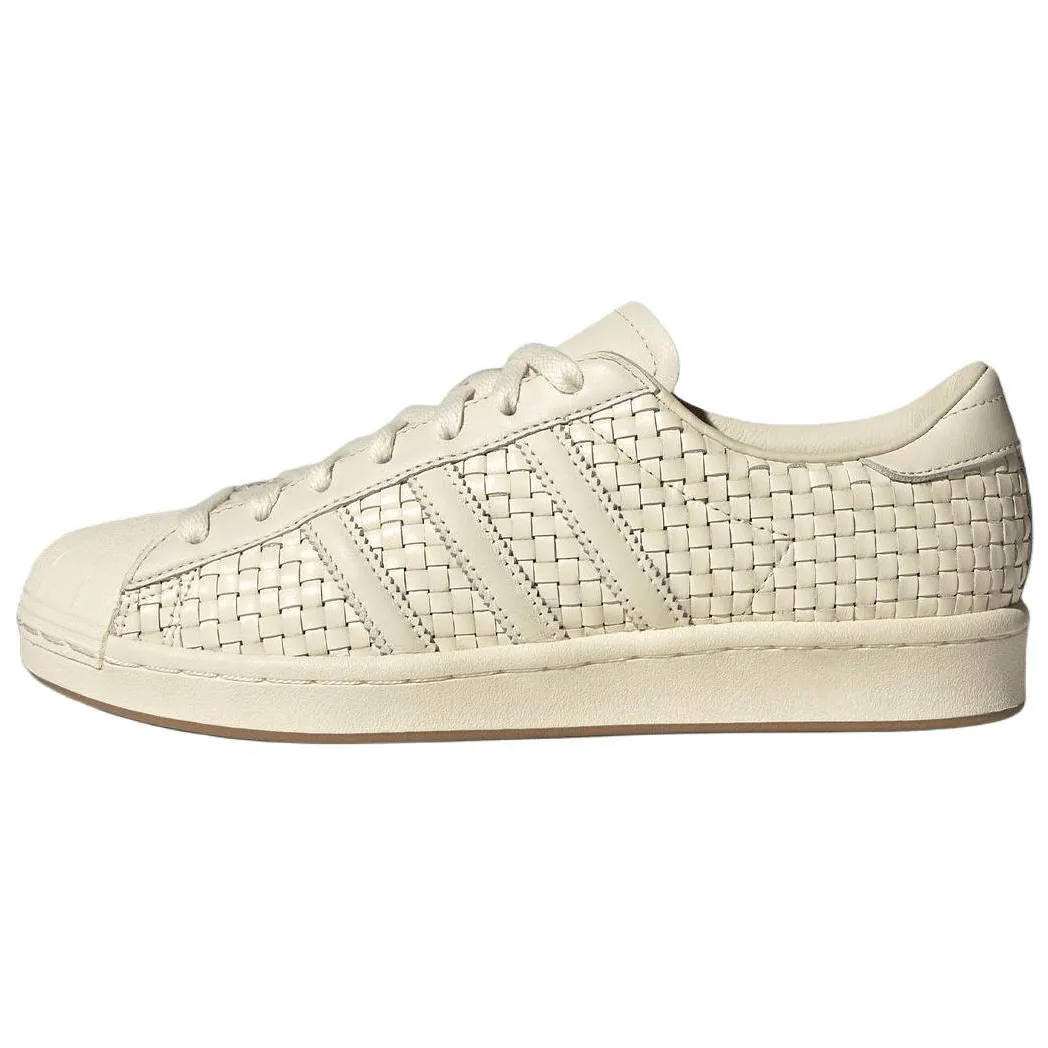 Adidas Originals Superstar Vintage Woven Low top Skateboard Shoes Women's Cream White
