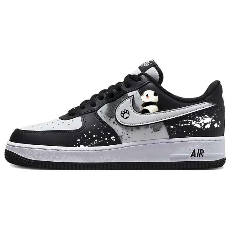 Nike Air Force 1 Slip Resistant Abrasion Resistant Low top Skateboard Shoes Unisex White Black