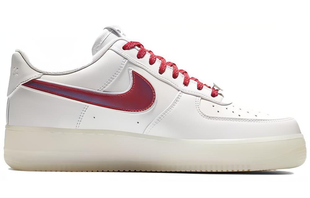 Кеды Nike Air Force 1 De Lo Mio (белые) — Белый / синий / красный — фото 2