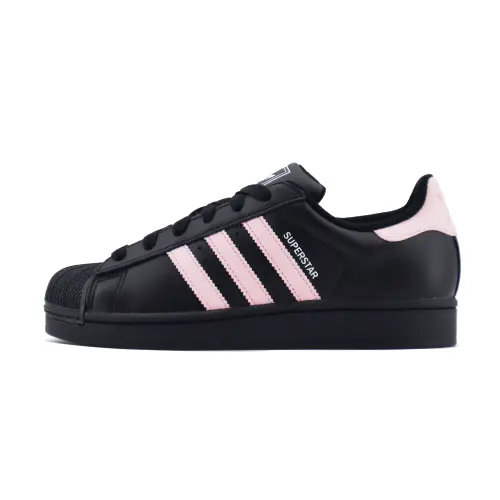 Adidas Originals Superstar 2 Comfortable Low top Skateboard Shoes Unisex Black Pink