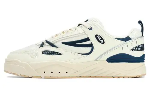 FILA SLAM Artificial Leather Low top Skateboard Shoes Men's White Blue