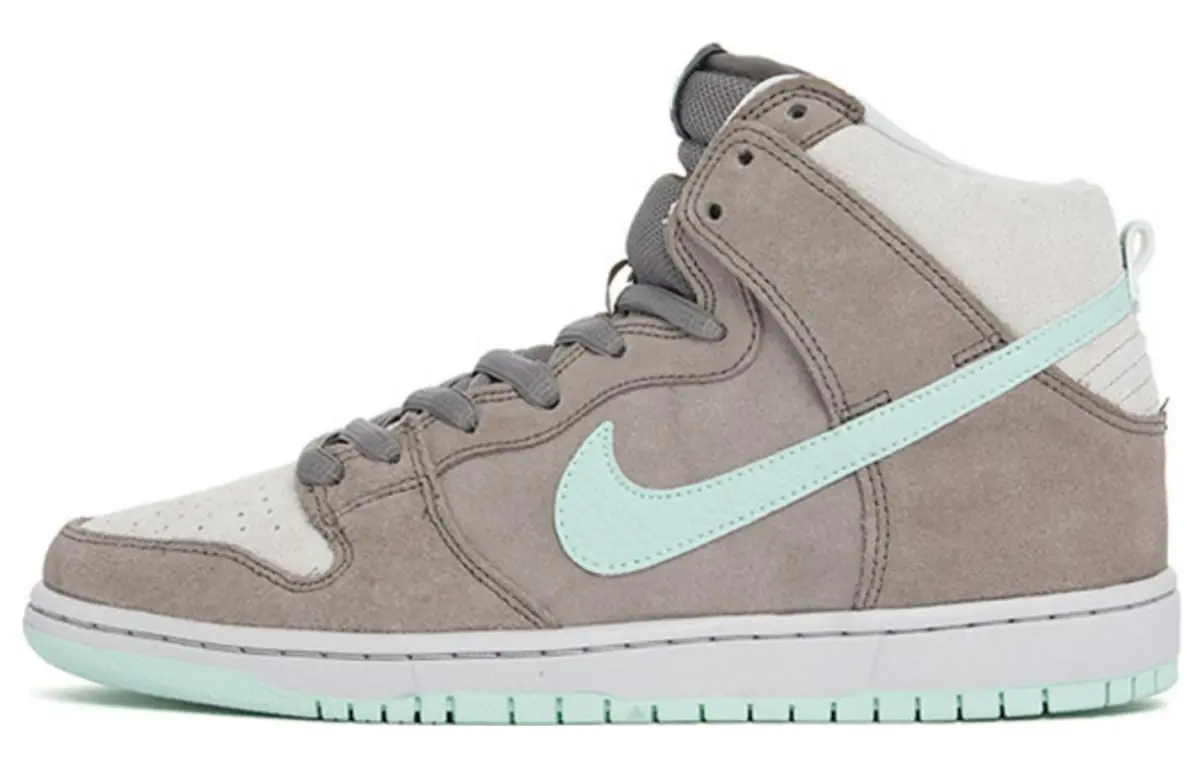 Nike Dunk SB Soft Grey Mint Slip Resistant Lightweight Non slip Lightweight High top Skateboard Shoes Men's Gray
