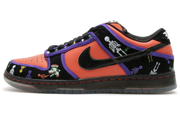 Мужские кеды Nike Dunk SB Day of the Dead (черно-оранжевые)