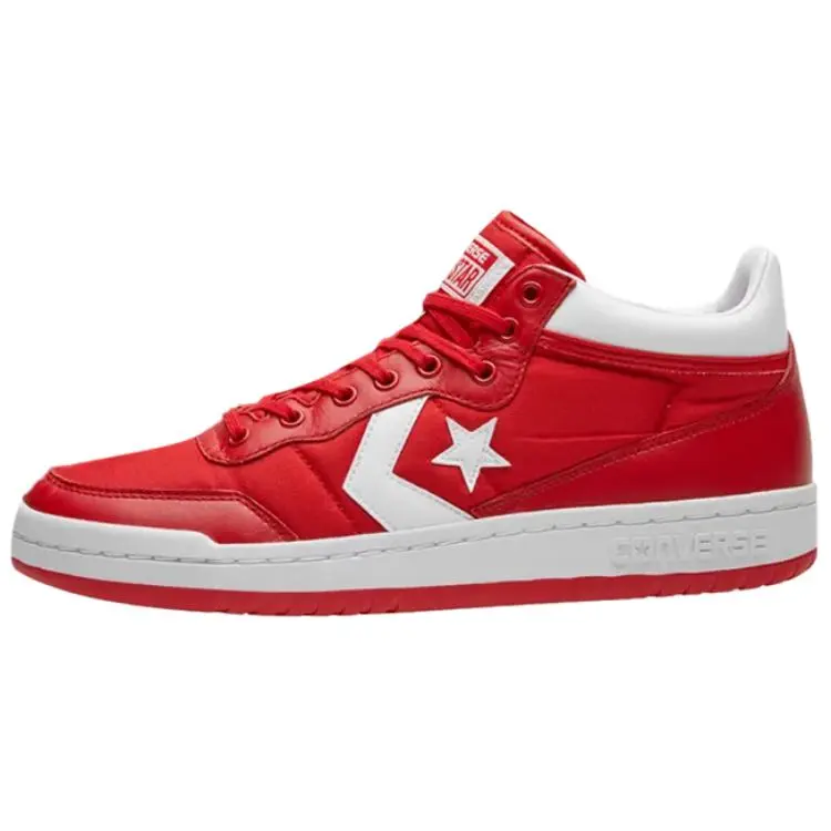 Converse Fastbreak Slip Resistant Abrasion Resistant Mid top Skateboard Shoes Unisex Red