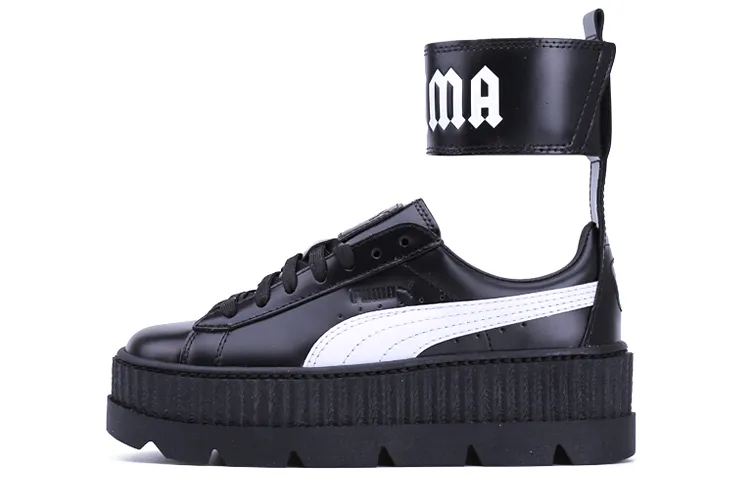 PUMA Ankle Strap Rihanna Fenty Black White Women's