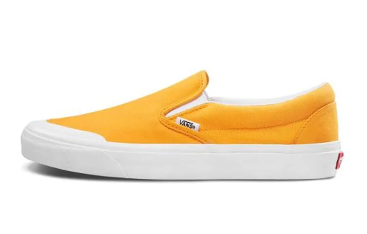 Vans Slip On 138 Low top Skateboard Shoes Unisex Fallen Leaves Yellow