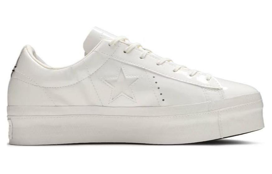 Женские кеды Converse One Star Platform Ox (белые) — фото 2