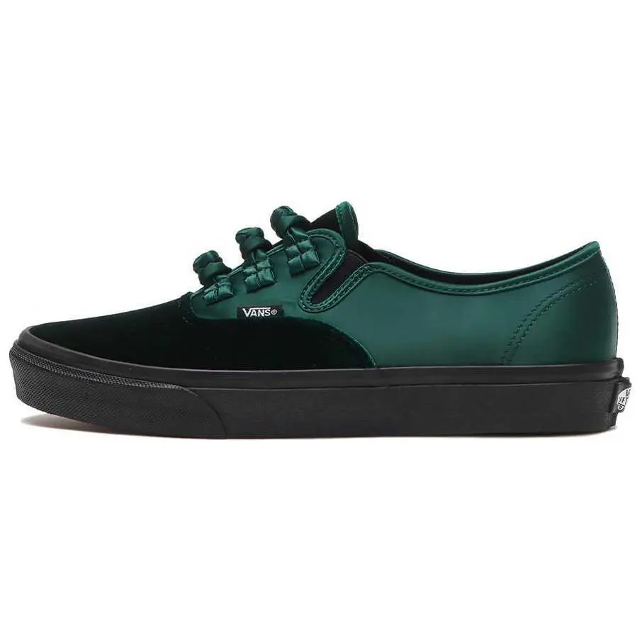 BILLY'S x Vans Authentic KUNG FU Comfortable Abrasion Resistant Low top Skateboard Shoes Unisex Black Green