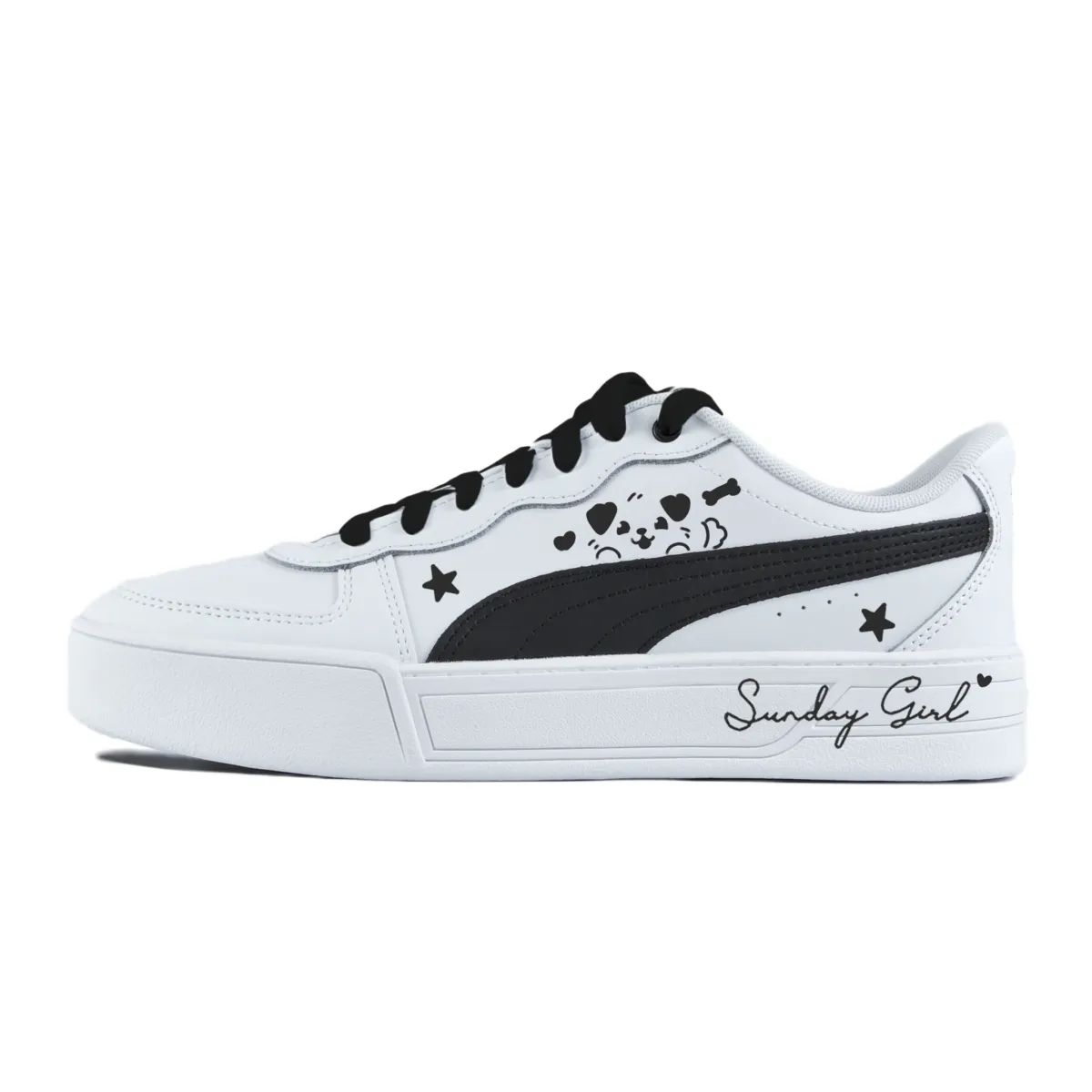 PUMA Skye Abrasion Resistant Balance Low top Skateboard Shoes Women's White