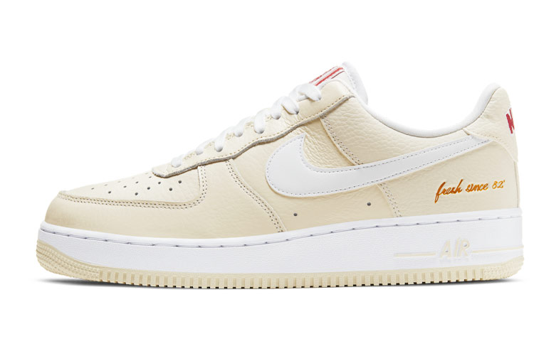 Кеды Nike Air Force 1 07 Low PRM EMB "Popcorn" (молочные) — Молочный — фото 1