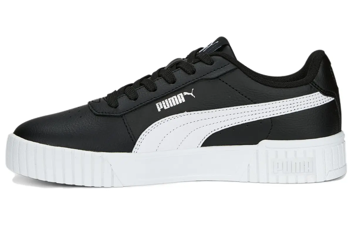PUMA Carina 2.0 Leather Low top Abrasion Resistant Skateboard Shoes Women's Black White