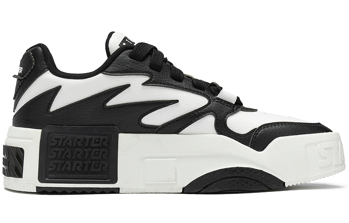 STARTER Vol Sound Wave VOL Lightweight Abrasion Resistant Low top Skateboard Shoes Men's Black White