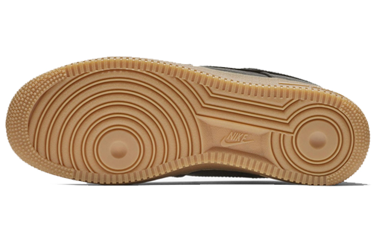 Мужские кроссовки Nike Air Force 1 Black Gum (черные) — Чёрный / коричневый — фото 6