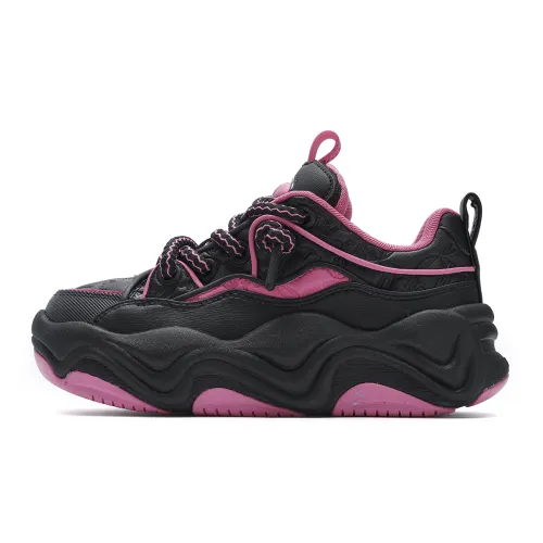 FILA BROOK LV Abrasion Resistant Low top Skateboard Shoes Women's Black Purple