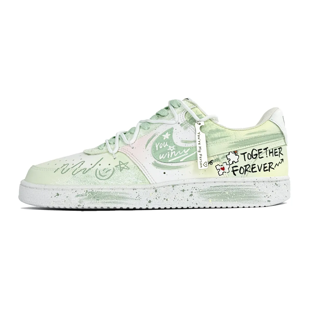 Nike Court Vision 1 Extreme Custom, The Wizard Of Oz Abrasion Resistant Abrasion Resistant Low top Skateboard Shoes