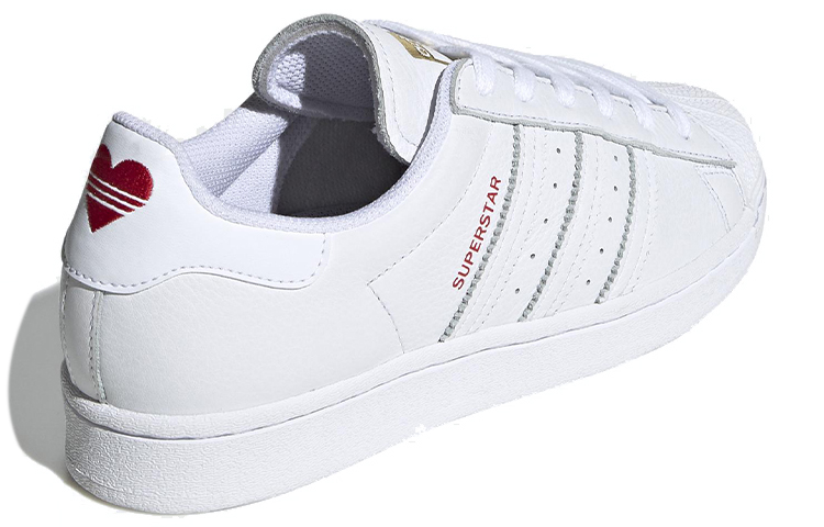 Женские кеды adidas Originals Superstar (бело-красные) — Белый / красный — фото 4