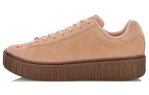 Li Ning Skateboard Shoes Women's Low Top Candy Coffee