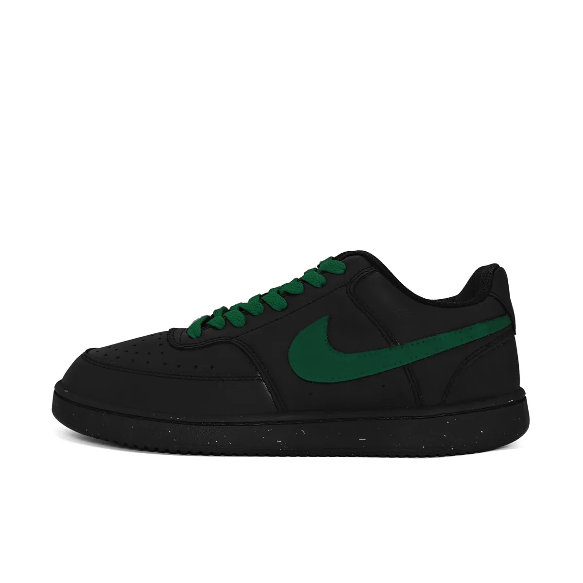 Nike Court Vision Slip Resistant, Abrasion Resistant, Lightweight Low top Skateboard Shoes Unisex Black Forest Green