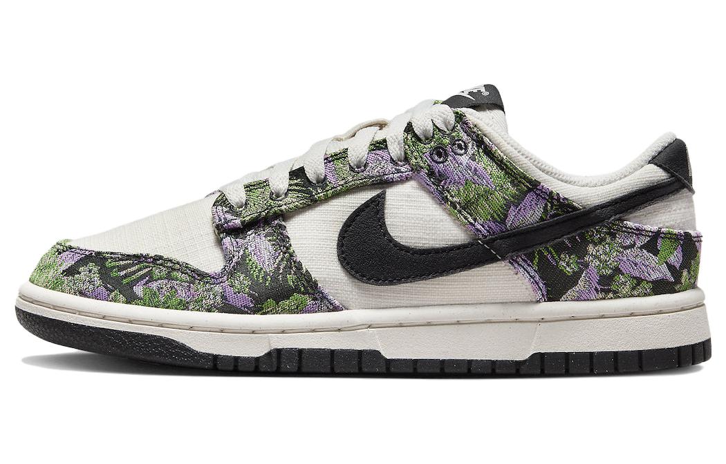 Женские кроссовки Nike Nike Dunk LOW Next Nature "Floral Tapestry" (бело-черные)