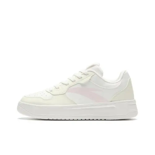 Anta Abrasion Resistant Lightweight Slip Resistant Low top Skateboard Shoes Women's White Yellow Pink