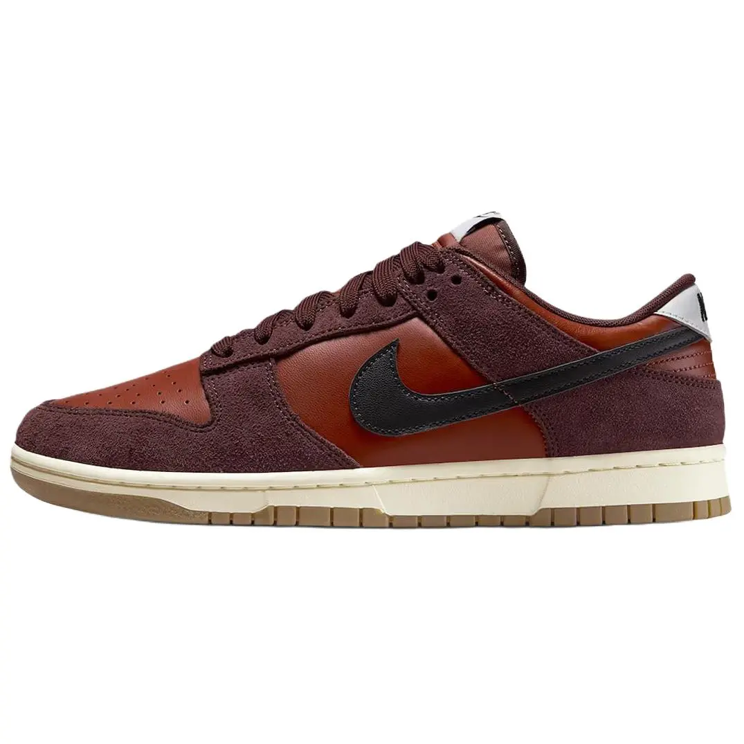 Nike Dunk Slip Resistant Abrasion Resistant Low top Skateboard Shoes Men's Red Brown