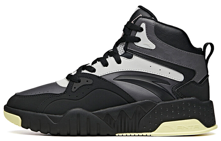 Anta Life Collection High top Skateboard Shoes Men's Black Ore Gray