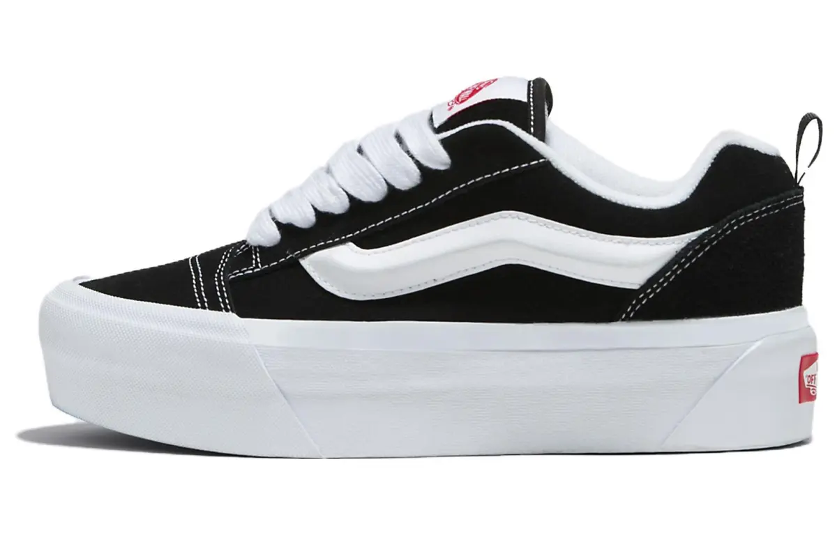 Vans Knu Stack Low top Skateboard Shoes Unisex Black White