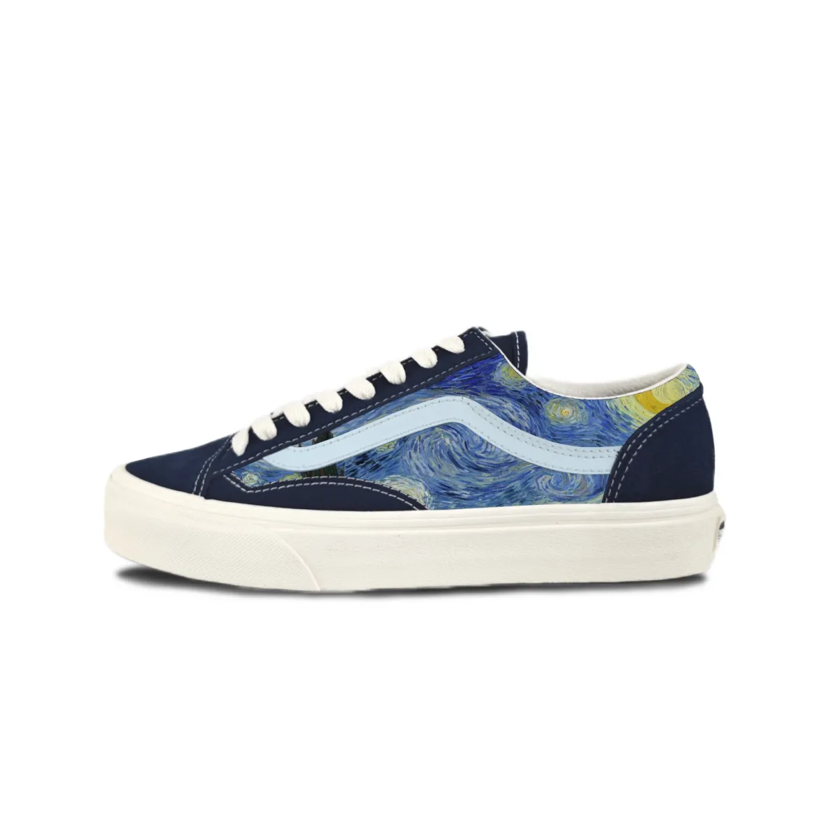 Vans Style 36 Suede Slip Resistant Abrasion Resistant Low top Skateboard Shoes Unisex Blue White
