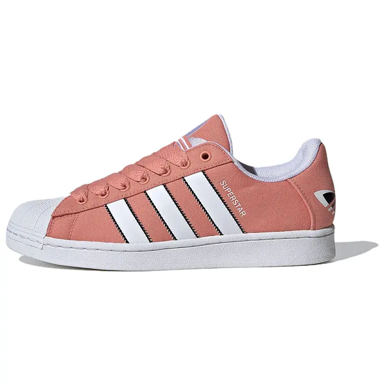 Adidas Originals SUPERSTAR Comfortable Cushioning Breathable Low top Skateboard Shoes Unisex Pink White Black
