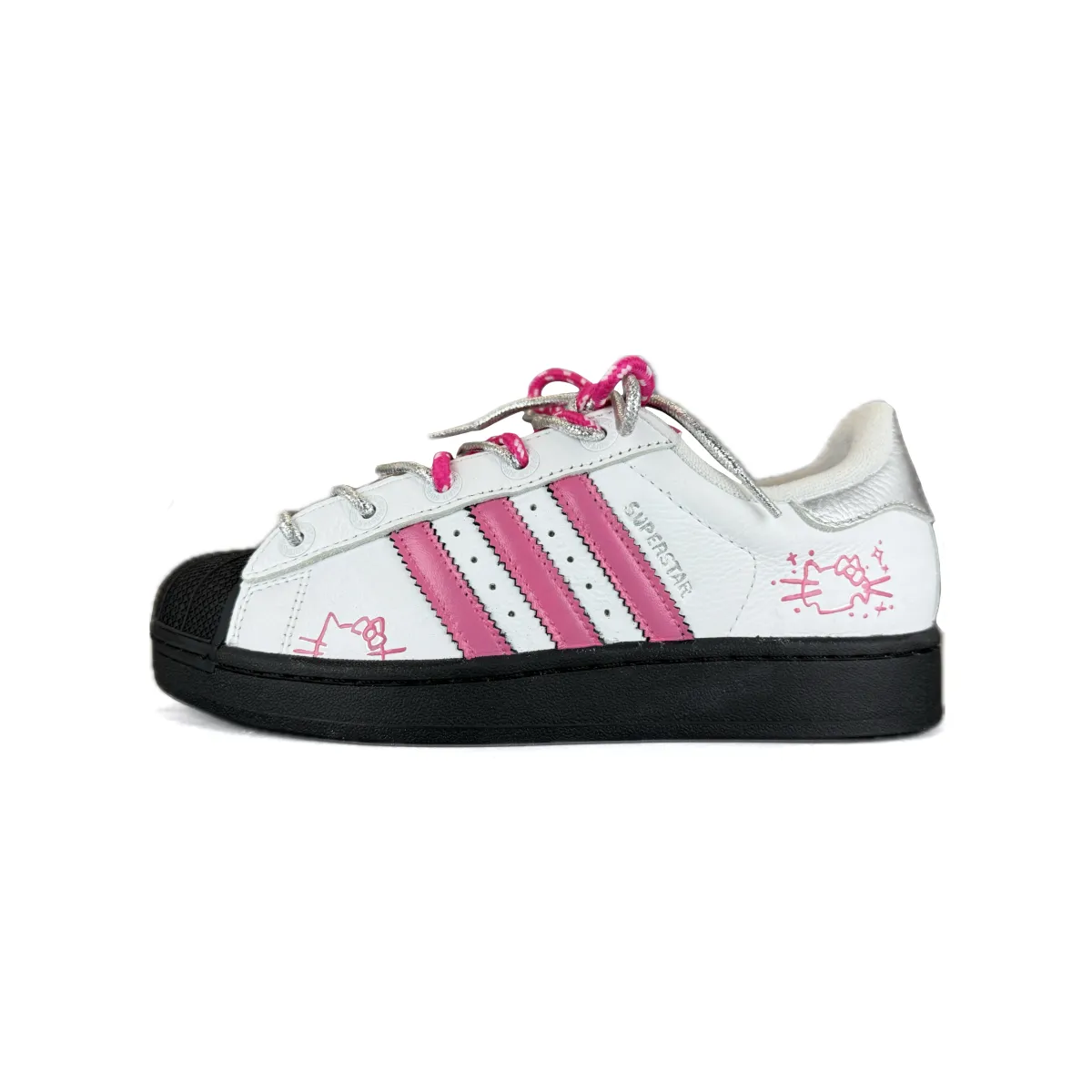 Adidas Originals Superstar 2 Abrasion Resistant Low top Skateboard Shoes Unisex Pink