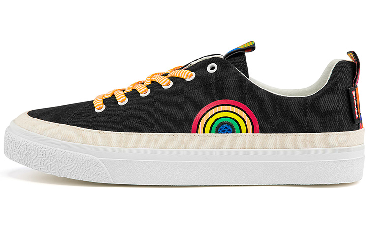 Craig&Karl x Kappa Rainbow Slip Resistant Low top Skateboard Shoes Unisex Black
