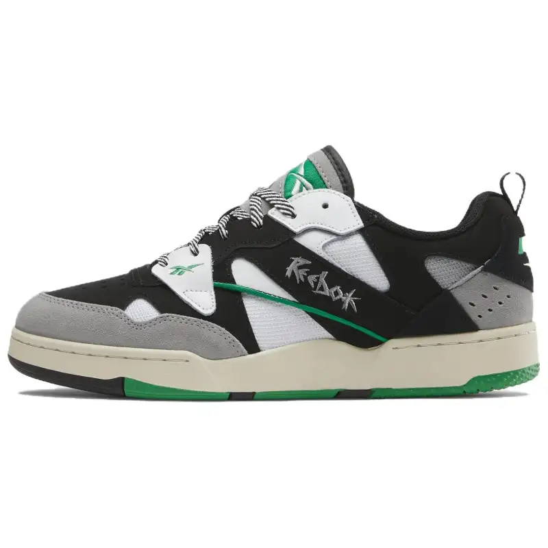 Reebok BB 4000 Low top Skateboard Shoes Unisex Black White Green