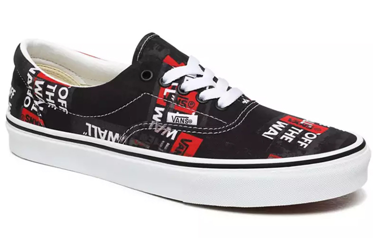 Кеды Vans Era Packing Tape (черно-красные) — фото 2