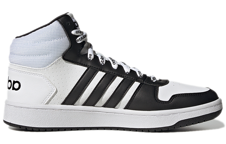 Кроссовки adidas neo Mid (белый / черный) — Белый / чёрный — фото 2