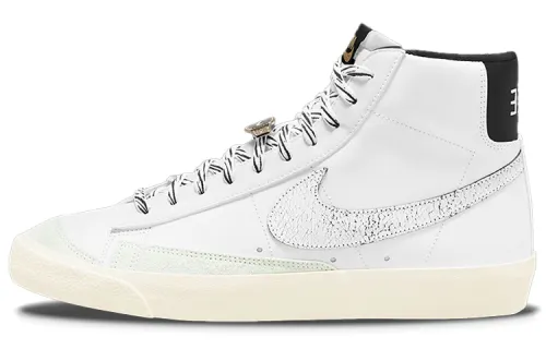 Nike Blazer 'World Champ' Leather Slip Resistant Cushioning Lightweight Mid top Skateboard Shoes Men's White