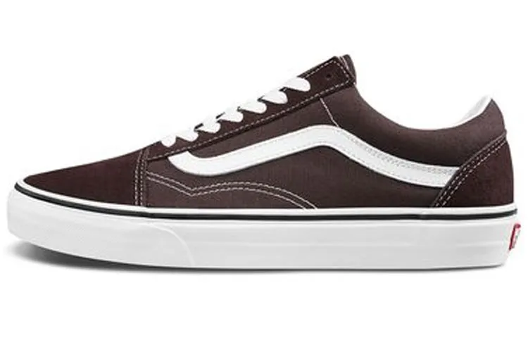 Vans Old Skool Minimalist Style Lightweight Low top Skateboard Shoes Unisex Dark Brown