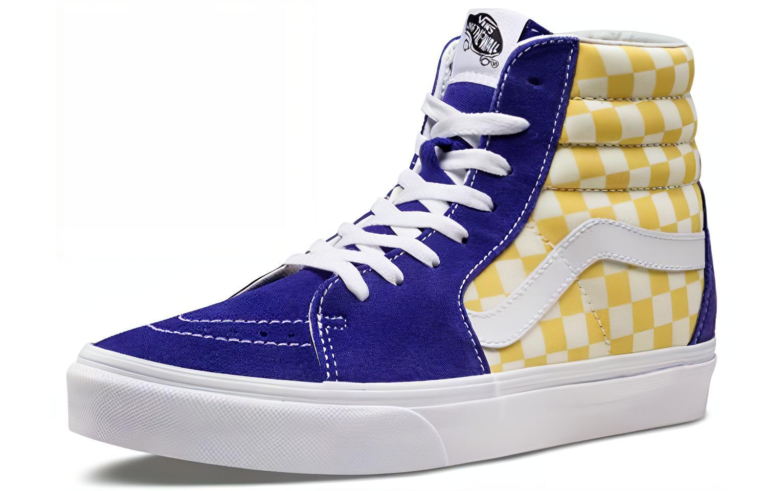Кеды Vans SK8 BMX CHECKERBOARD (желто-белые) — фото 2