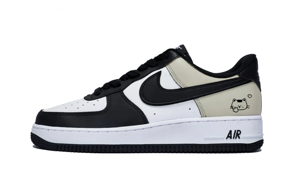 Nike Air Force 1 Low top Skateboard Shoes Men's White Brown